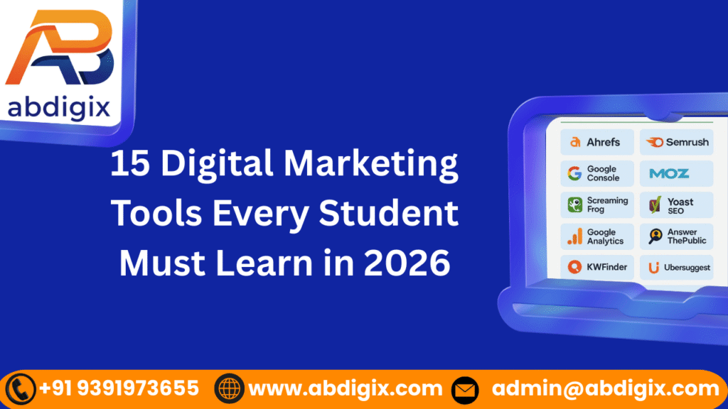15 Digital marketing tools for students